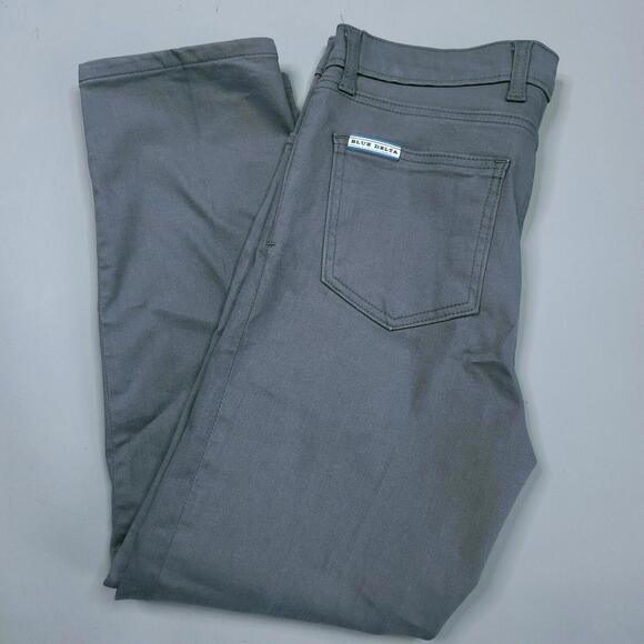 Blue Delta B Yonke Straight Gray Bespoke Designer Soft Jeans 31x26 - Picture 1 of 8
